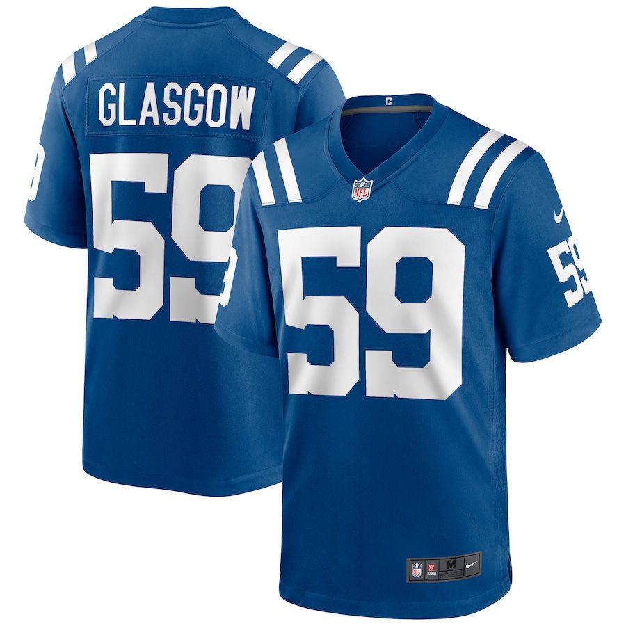 Men Indianapolis Colts #59 Jordan Glasgow Nike Royal Game NFL Jersey